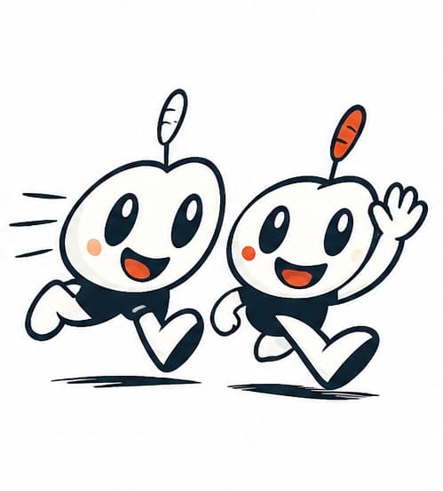 Prestons Run Club mascots running together